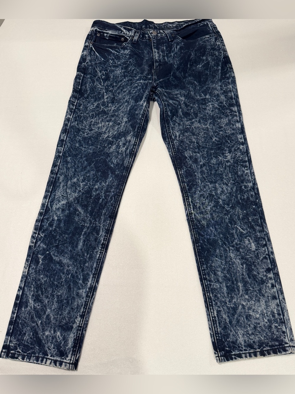 Levi's Men's 541 Dark Blue Acid-Effect Straight Leg Jeans